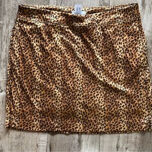 Gymshark Animal Print Mini Skirt skort with pockets and built in shorts